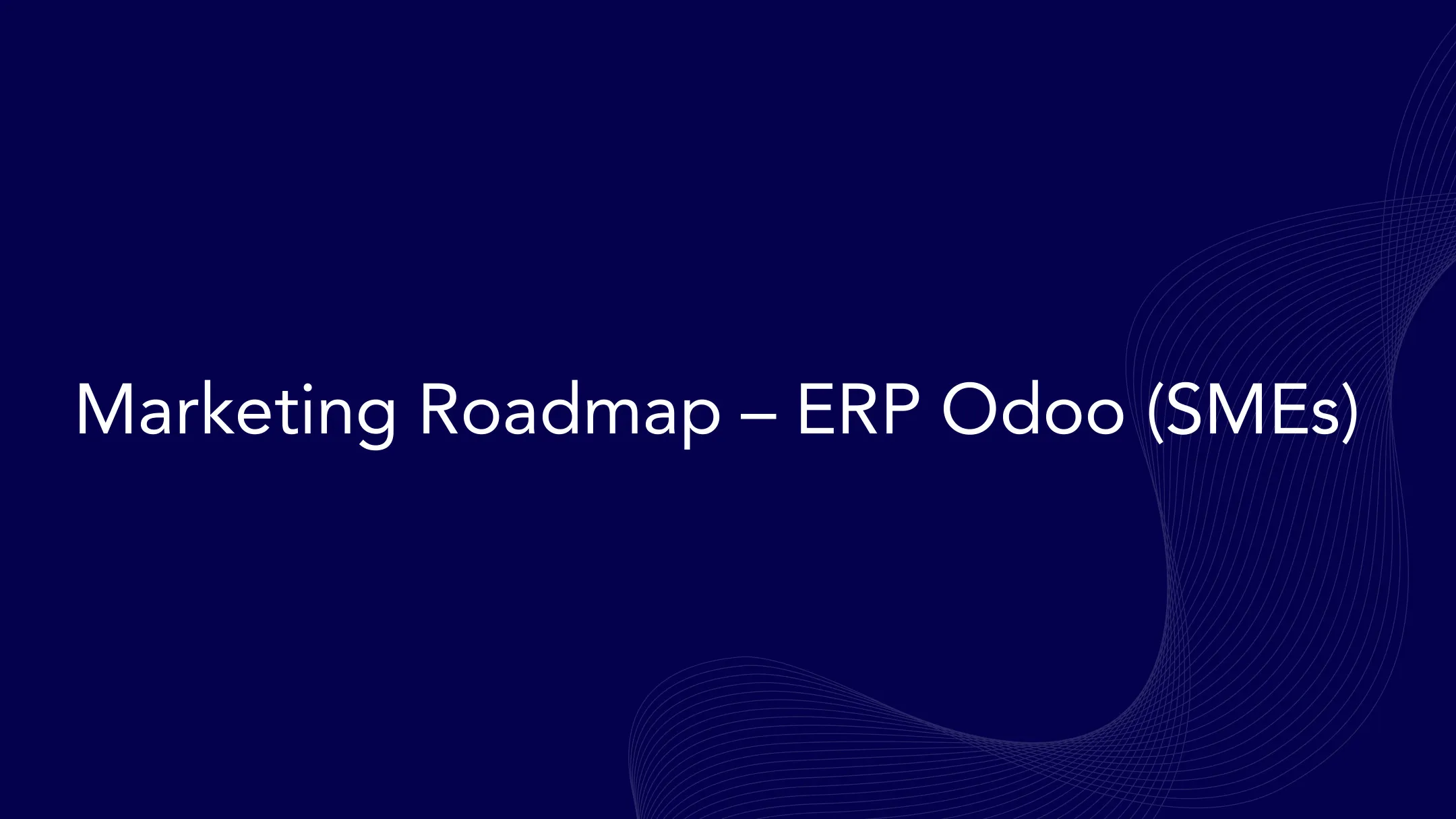 Marketing roadmap slide of the Syncro Soft plan