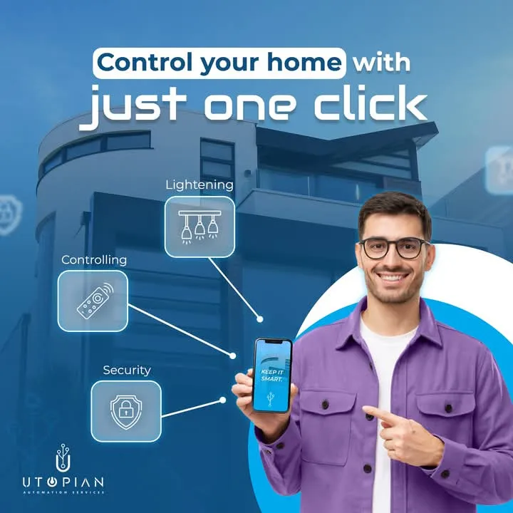 Utopian ad: control your home with just one click